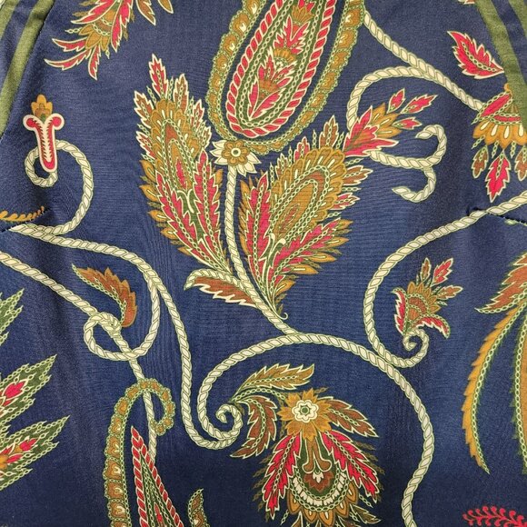 Gretchen Scott XS Pullover Top Navy Multi-color Paisley 1/2 Sleeve - Picture 4 of 6